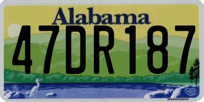 AL license plate 47DR187