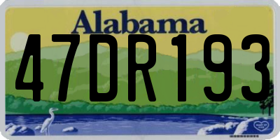AL license plate 47DR193