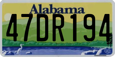 AL license plate 47DR194