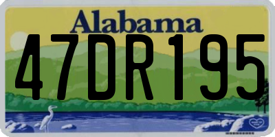 AL license plate 47DR195