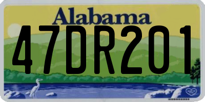 AL license plate 47DR201