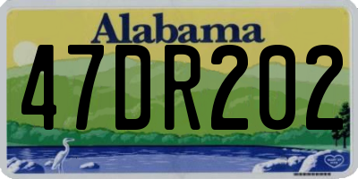 AL license plate 47DR202