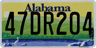 AL license plate 47DR204