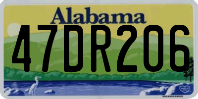 AL license plate 47DR206