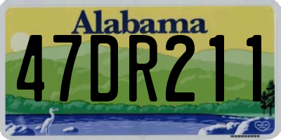 AL license plate 47DR211
