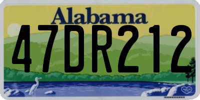 AL license plate 47DR212