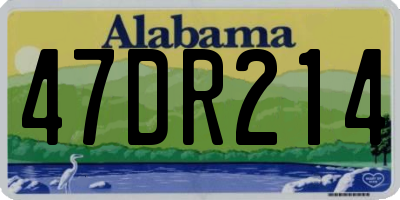 AL license plate 47DR214