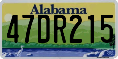 AL license plate 47DR215