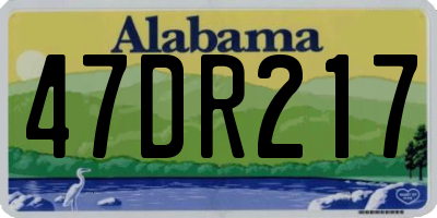 AL license plate 47DR217
