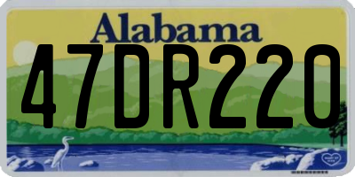 AL license plate 47DR220