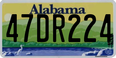 AL license plate 47DR224