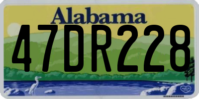 AL license plate 47DR228