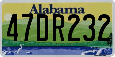 AL license plate 47DR232