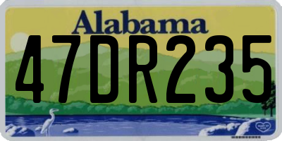 AL license plate 47DR235