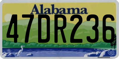 AL license plate 47DR236