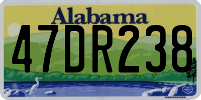 AL license plate 47DR238