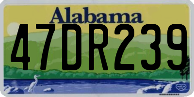 AL license plate 47DR239