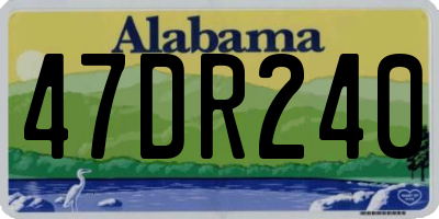 AL license plate 47DR240