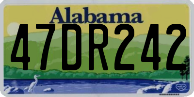 AL license plate 47DR242