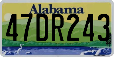 AL license plate 47DR243