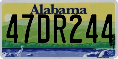 AL license plate 47DR244