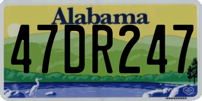 AL license plate 47DR247