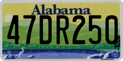 AL license plate 47DR250