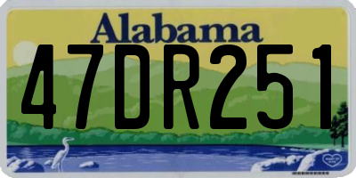AL license plate 47DR251