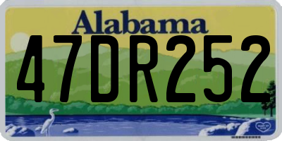 AL license plate 47DR252
