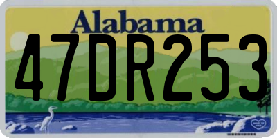 AL license plate 47DR253