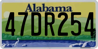 AL license plate 47DR254