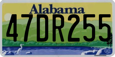 AL license plate 47DR255