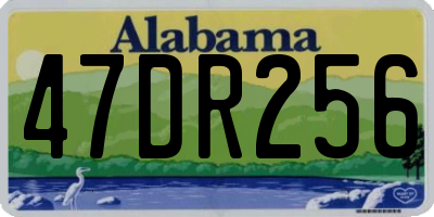 AL license plate 47DR256