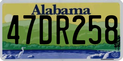 AL license plate 47DR258