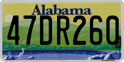AL license plate 47DR260