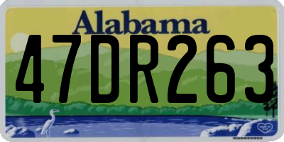AL license plate 47DR263
