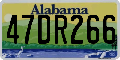 AL license plate 47DR266