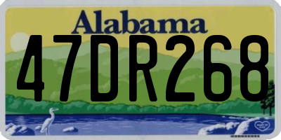 AL license plate 47DR268