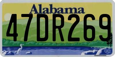 AL license plate 47DR269