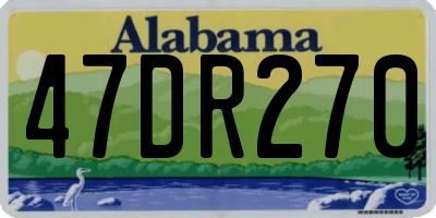 AL license plate 47DR270