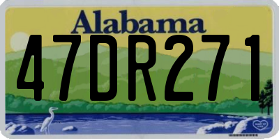 AL license plate 47DR271