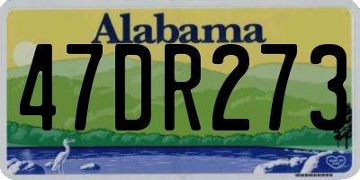 AL license plate 47DR273