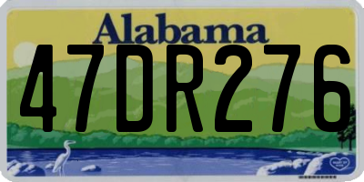 AL license plate 47DR276