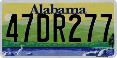 AL license plate 47DR277