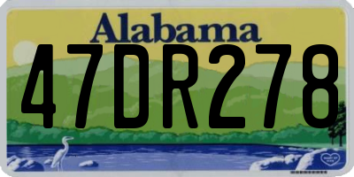AL license plate 47DR278