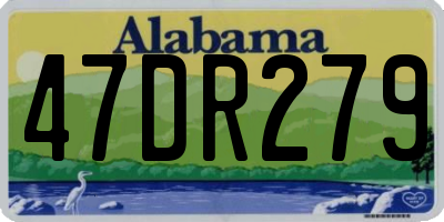 AL license plate 47DR279