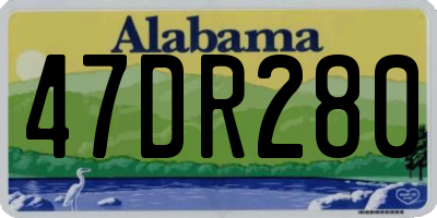 AL license plate 47DR280
