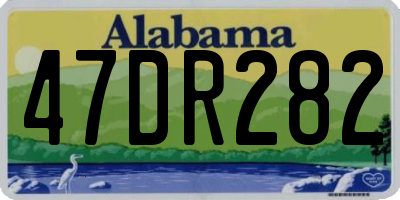 AL license plate 47DR282