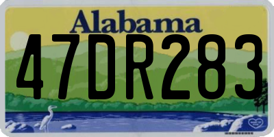 AL license plate 47DR283