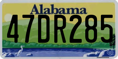 AL license plate 47DR285